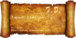 Tapodi Diána névjegykártya
